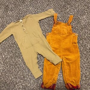 Kate Quinn Organic Cotton Baby Outfit in Tan